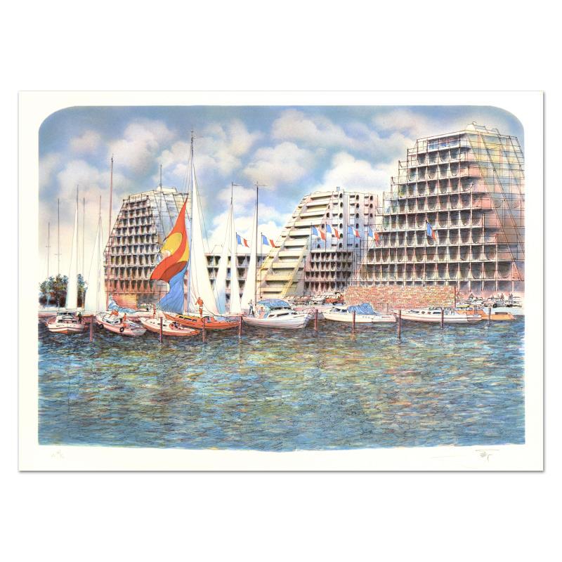 Grand Motte by Rafflewski, Rolf: Grand Motte by Rafflewski, Rolf. "Grand Motte" is a limited edition lithograph on paper by Rolf Rafflewski, numbered and hand signed by the artist! Measures approx. 29.5" x 21" (border). 27" x 20" (im