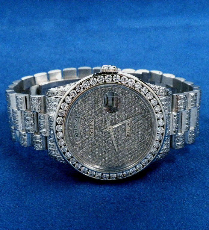 Gents Rolex 18KT White Gold Super President Style DayDa: "Gents Rolex 18KT White Gold Super President Style DayDate Watch ML33. Great Condition! DS15221WH. One gents, hand crafted and machine milled Rolex DayDate Model Super President style wristwatch elect