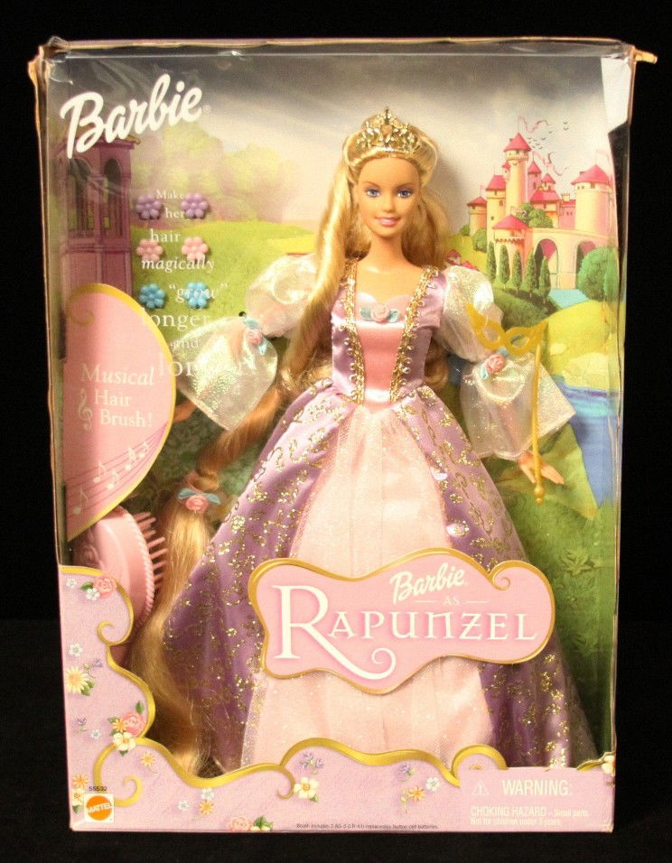 Barbie as Rapunzel Doll NIB BD225: "Barbie as Rapunzel Doll NIB BD225. As-Is Condition! QU61TH. 2001 Barbie Rapunzel Doll, this doll is New in Box, there is some slight damage to the corners of the box, but overall it seems to be in go