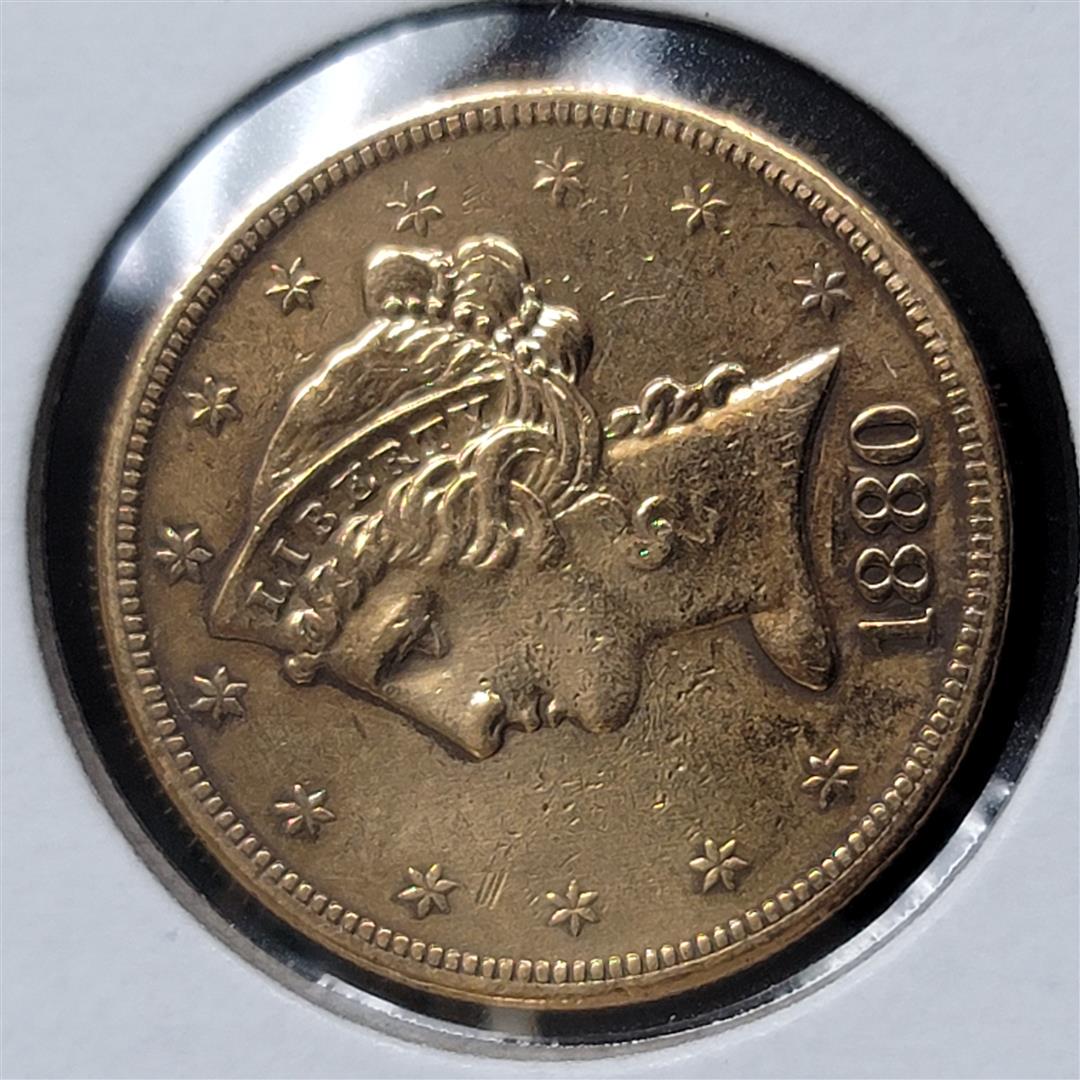 1880-S $5 Liberty Head Half Eagle C: One 1880-S $5 Liberty Head Half Eagle C.