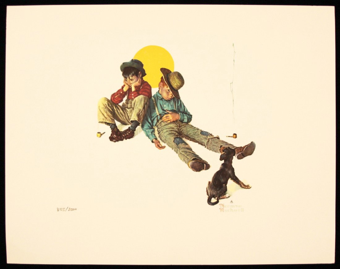 Norman Rockwell "Me and My Pal, Disastrous Daring" Fine: "Norman Rockwell "Me and My Pal, Disastrous Daring" Fine Art Print AP513. Excellent Condition! PH61UY. One fine art print of "Me and My Pal, Disastrous Daring" by Norman Rockwell. Limited edition hand