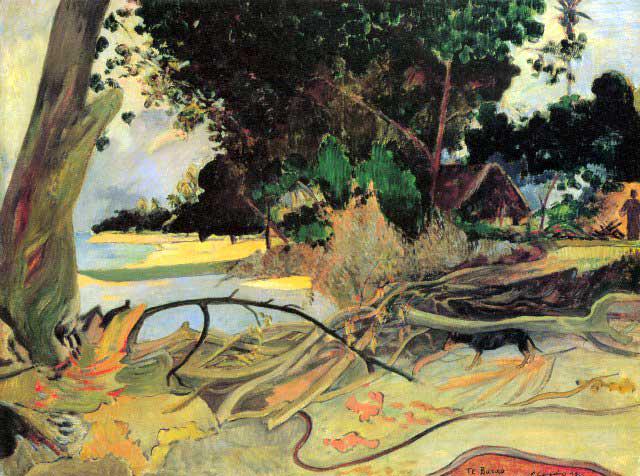 Paul Gauguin - Te Burao: Artist: Paul Gauguin - Title: Te Burao - Medium: Fine Art Reproduction Giclee on Canvas - Image Size: Approximately 14.75 inches x 20 inches - Unframed on Unstretched Canvas - Biography: French post-i