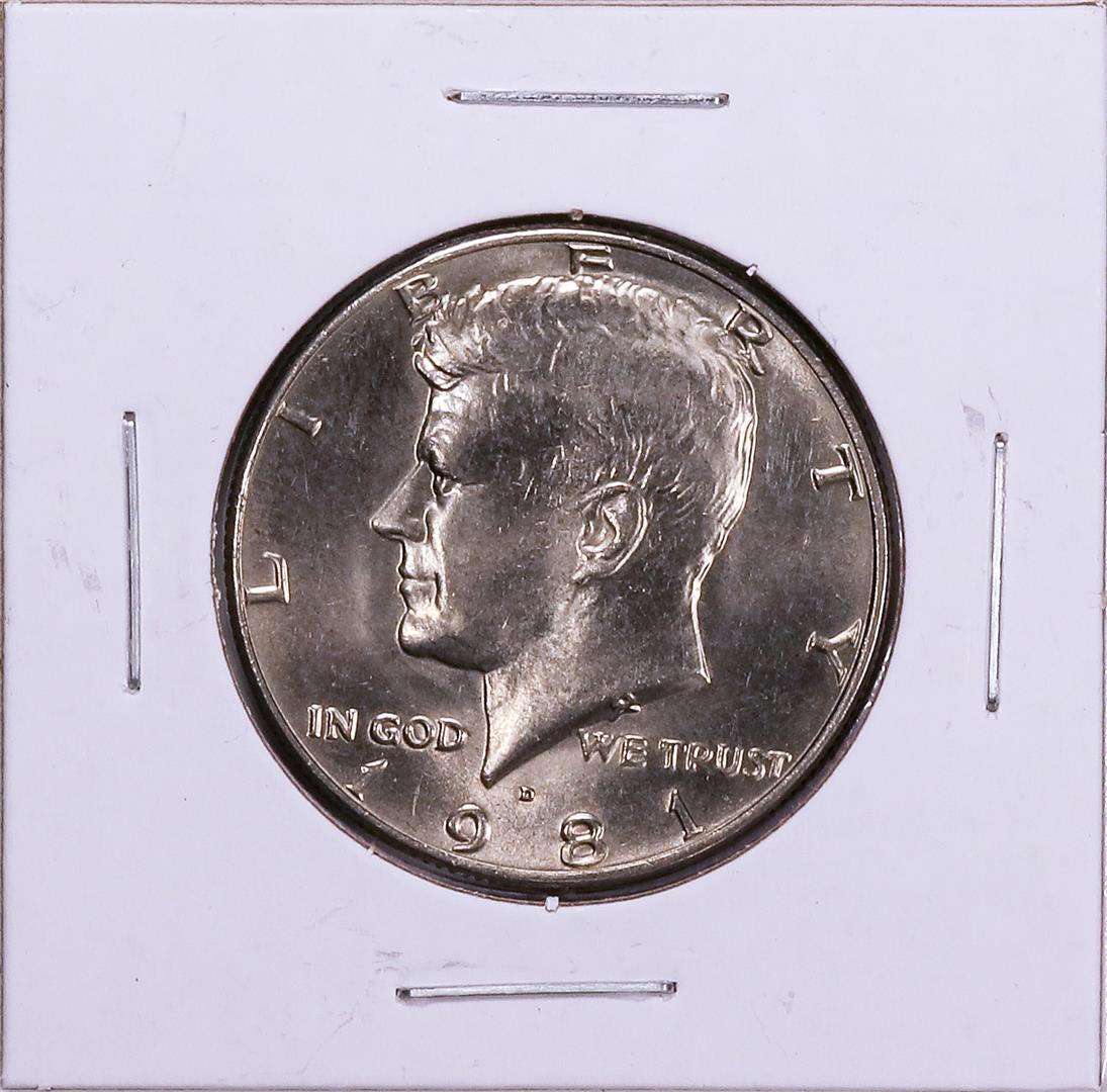 1981 Kennedy Half Dollar Coin: One 1981 Kennedy Half Dollar Coin. Great for any collection!