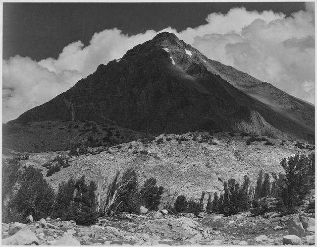 Adams - Mt. Wynne, Kings River Canyon: Artist: Ansel Adams - Title: Mt. Wynne, Kings River Canyon - Medium: Fine Art Reproduction Giclee on Canvas - Image Size: Approximately 24.75 inches x 32 inches - Unframed on Unstretched Canvas - Biog