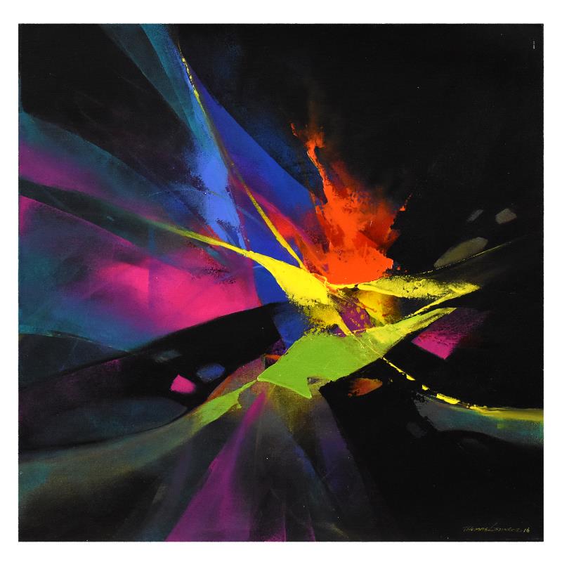 Fireworks by Leung Original: Fireworks by Leung Original. All available information is listed in the description and shown in the photo. "Fireworks" is an original acrylic painting on canvas by Thomas Leung, hand signed by the ar