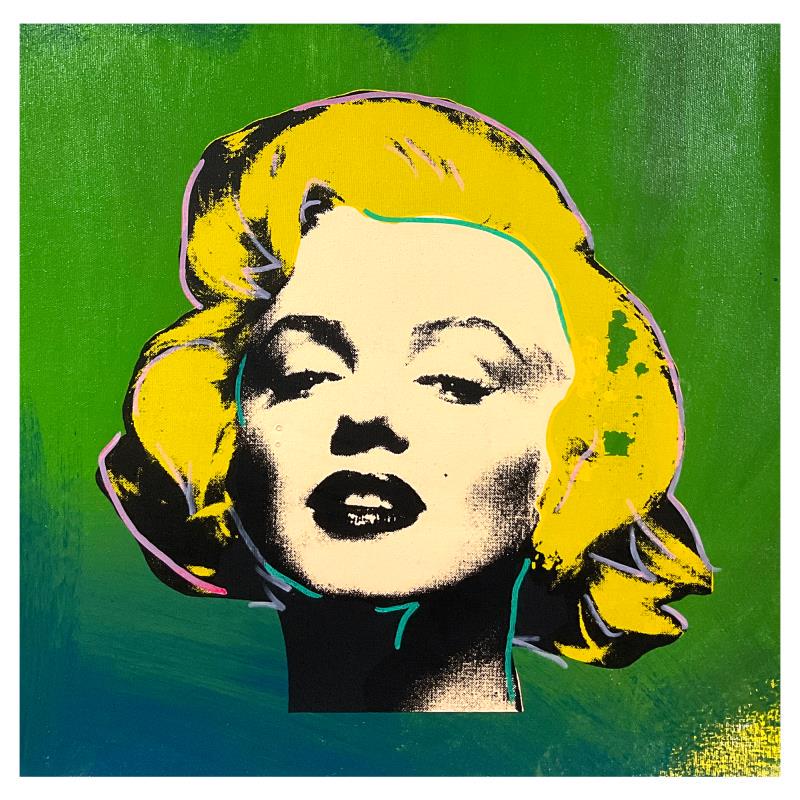 Marilyn by Steve Kaufman (1960-2010): Marilyn by Steve Kaufman (1960-2010). All available information is listed in the description and shown in the photo. "Marilyn" is a hand painted, hand pulled unique variation silkscreen on canvas by A