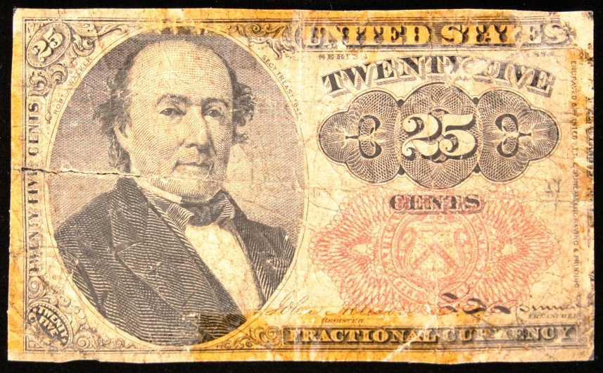 1874 25 Cent Fractional Currency PM2257: "1874 25 Cent Fractional Currency PM2257. As-Is Condition! IM2BK. 1874 25 Cent Fractional Currency. Thank you for viewing this lot! We are always adding new inventory and new auctions, so please check