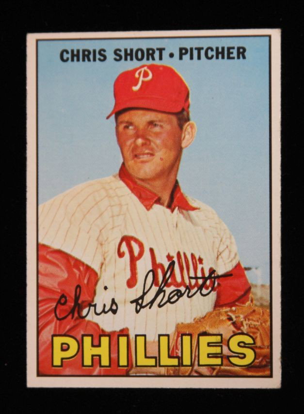 1967 Chris Short of Phillies Vintage Rookie Card C143: 1967 Chris Short of Phillies Vintage Rookie Card C143. As-Is Condition! CX8RE. Chris Short of Phillies Vintage Rookie Card. TOPPS #395. Thank you for viewing this lot. We are always adding new invento