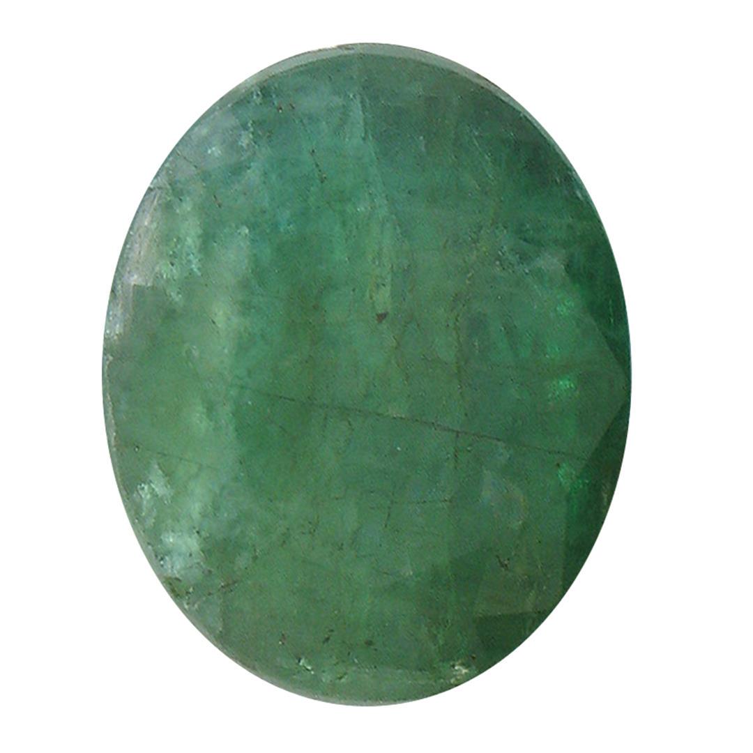 4.77 ctw Oval Emerald Parcel: One oval mixed cut natural emerald, measuring 12.25 x 9.10 x 5.95mm, exact weight 4.77ct., clarity is heavily included, type III, dark, very slightly grayish, very slightly bluish green color, (GIA vs