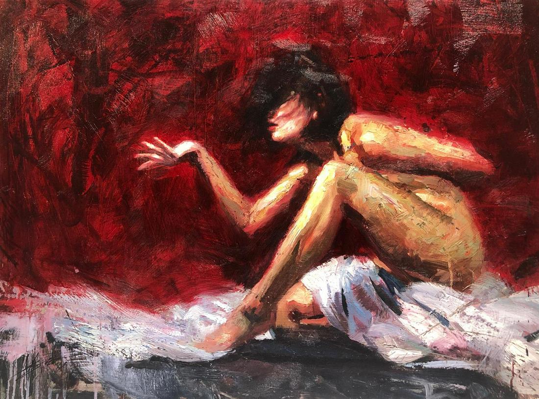 Mistral by Henry Asencio: STRETCHED 20"x24" Signed Hand-Embellished Limited Edition Giclee on Canvas with COA