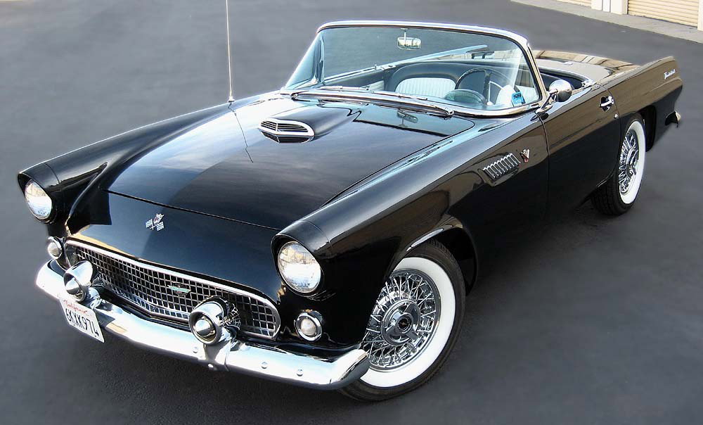 1955 Ford Thunderbird Convertible: "1955 Ford Thunderbird Convertible. As-Is Condition! 1955 Ford Thunderbird Convertible. Restored a few years ago; Restoration included the following; rebuilt speedo, new temp kit, new steering wheel, 