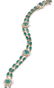 14KT Yellow Gold Ladies Emerald and Diamond Bracelet A3