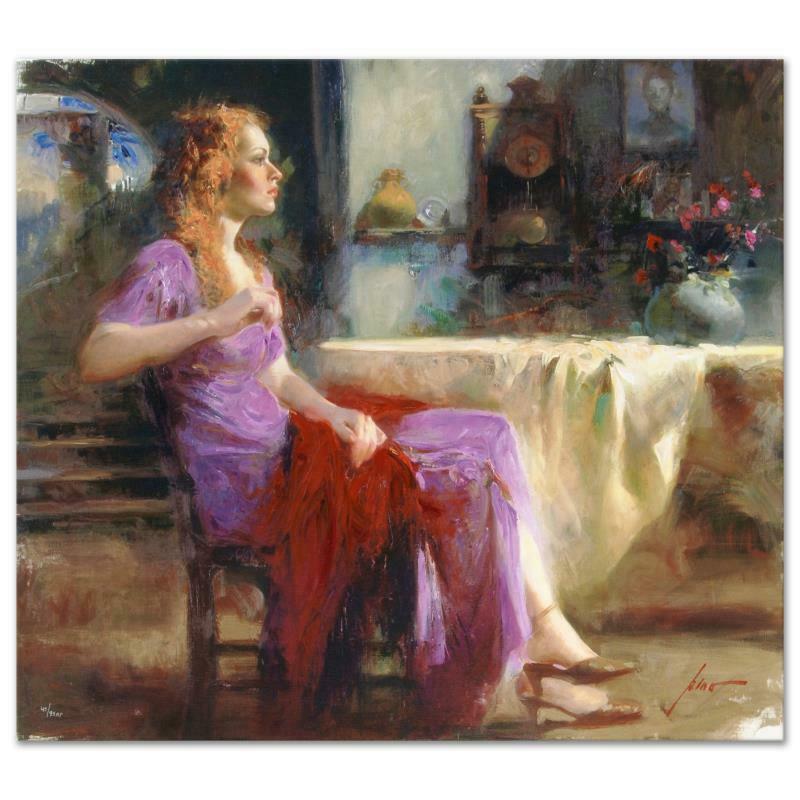 Longing For by Pino (1939-2010): Longing For by Pino (1939-2010). "Longing For" is an artist embellished limited edition giclee on canvas by Pino (1939-2010), AP Numbered and hand signed by the artist. Includes Certificate of Authent
