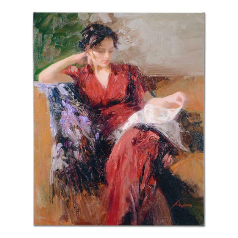Resting Time by Pino (1939-2010): Resting Time by Pino (1939-2010). "Resting Time" is an artist embellished limited edition giclee on canvas by Pino (1939-2010), AP Numbered and hand signed by the artist. Includes Certificate of Authe