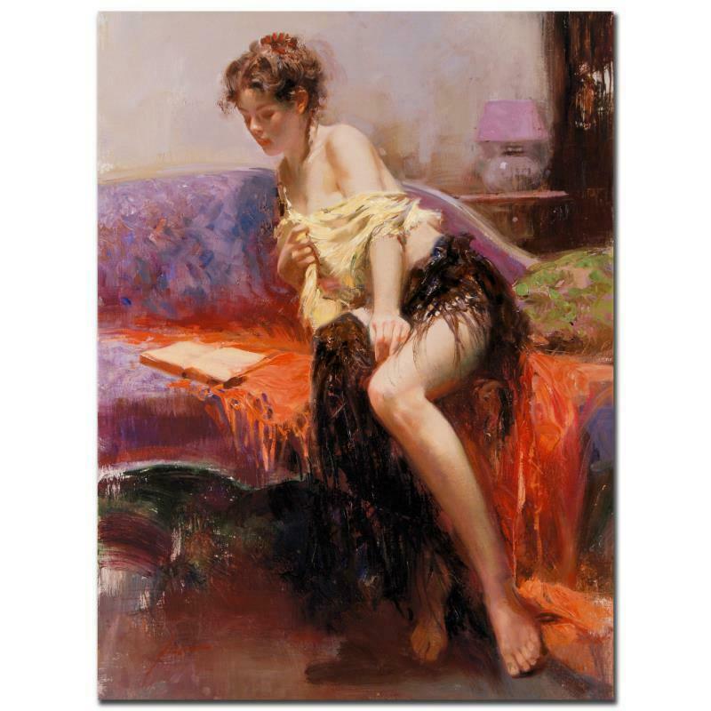 After Midnight by Pino (1939-2010): After Midnight by Pino (1939-2010). "After Midnight" is an artist embellished limited edition giclee on canvas by Pino (1939-2010), AP Numbered and hand signed by the artist. Includes Certificate of A