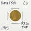1915 $2-1/2 CU Indian Head Quarter Eagle Gold Coin Dave