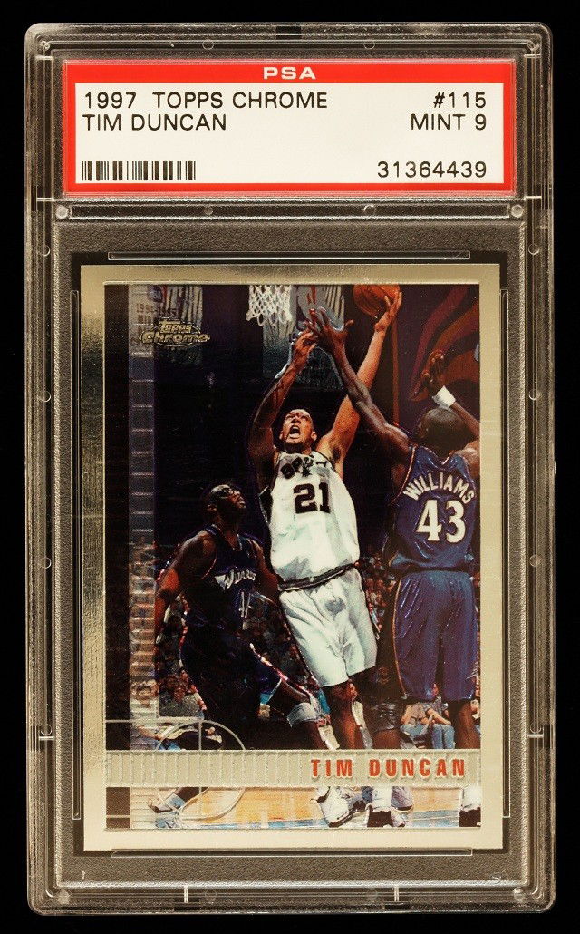 1997 Topps Chrome Tim Duncan Rookie Card C234