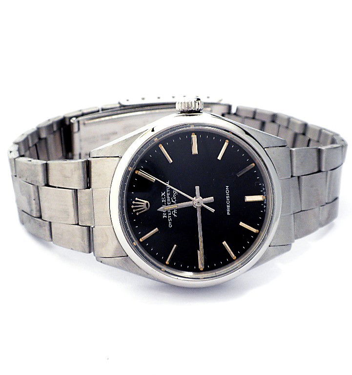 Rolex Stainless Steel Gents Air King Wristwatch A3577: "Rolex Stainless Steel Gents Air King Wristwatch A3577. Great Condition! TF1931VR. One, hand crafted and machine milled Rolex Stainless Steel Oyster Perpetual Air King Precision wristwatch electronica