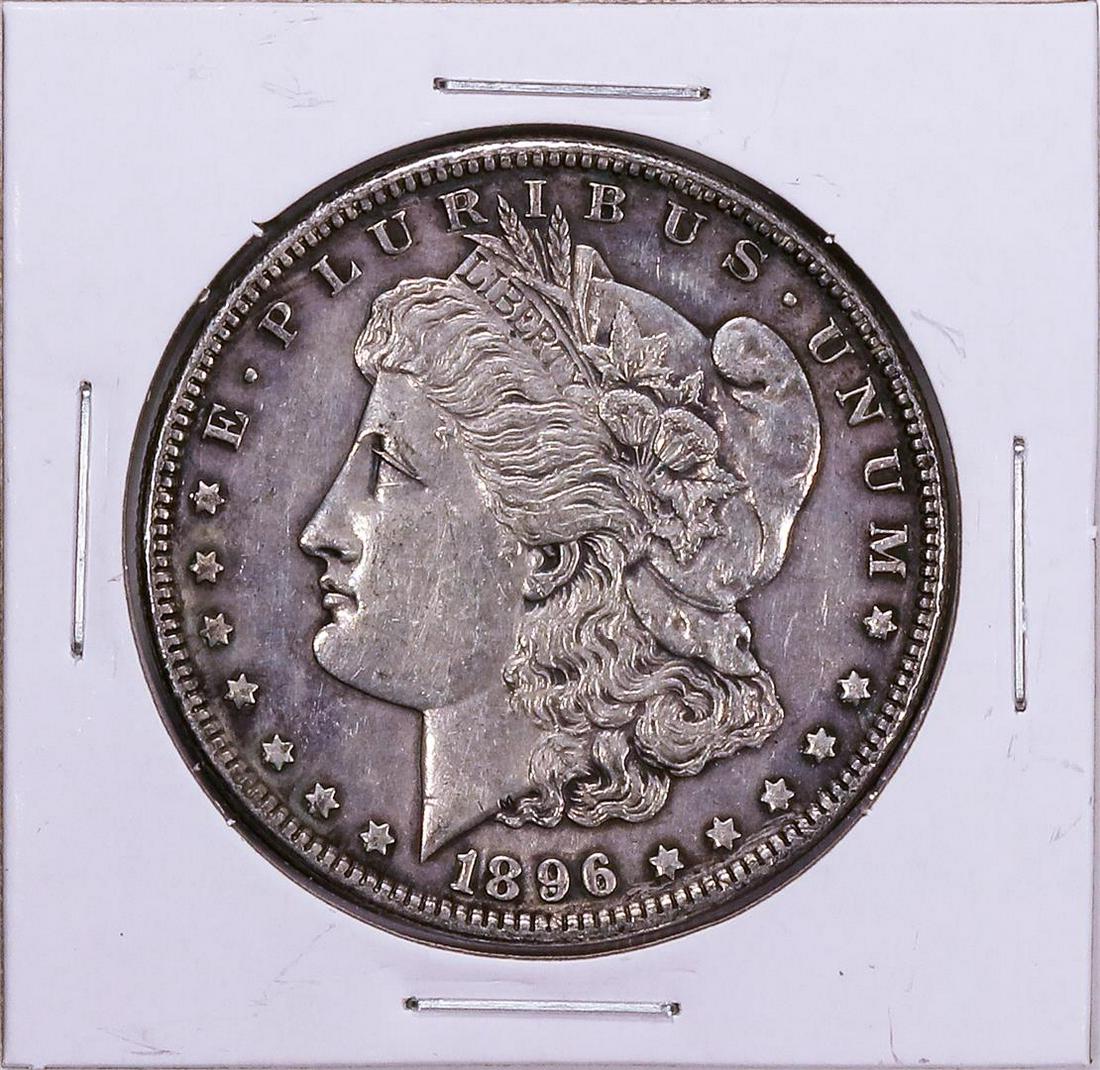 1896 Morgan Silver Dollar Coin: One 1896 Morgan Silver Dollar Coin. Great for any collection!
