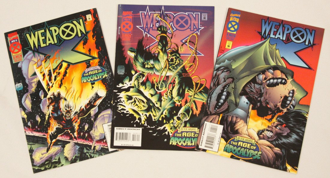 Weapon X Vintage Comic Books (3) CB52: Weapon X Vintage Comic Books (3) CB52. As-Is Condition! Thank you for viewing this lot. We are always adding new inventory and new auctions, so check back often. We appreciate your business and suppor