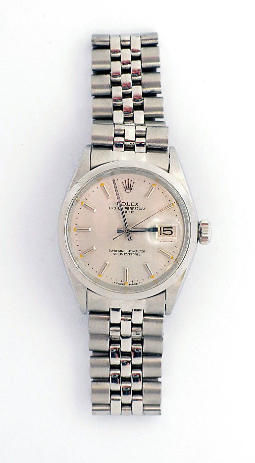 Gents Rolex Date Model Stainless Steel Wristwatch ML26: Gents Rolex Date Model Stainless Steel Wristwatch ML26. Great Condition! PR1571NB. One gents, hand crafted machine milled Rolex Date Model wristwatch electronically tested stainless steel. Case: 34mm
