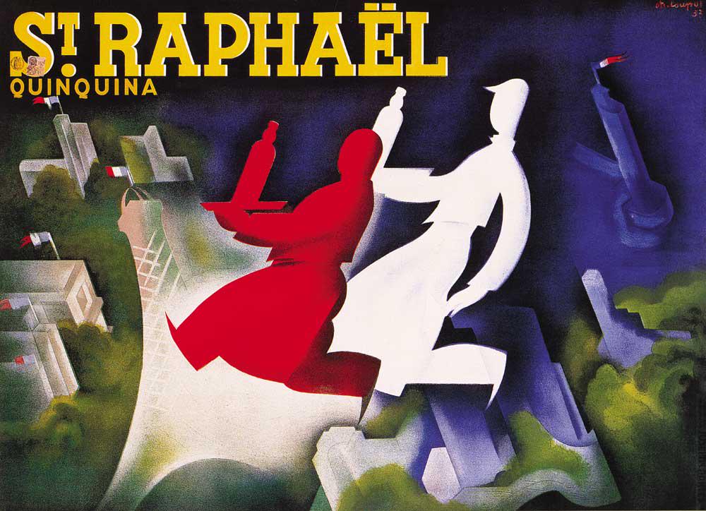 Charles Loupot - St Raphael QuinQuina Paris Sky Line: Artist: Charles Loupot Title: St Raphael QuinQuina Paris Sky Line Medium: Fine Art Reproduction Giclee on Canvas Image Size: Approximately 20 inches x 27.5 inches Unframed on Unstretched Canvas When C