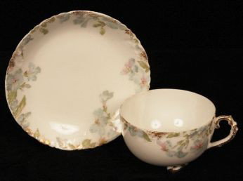 Unique Limoges Cup & Saucer. ED494: Unique Limoges Cup & Saucer. ED494. Excellent Vintage Condition! JU14RF. We have here a wonderful Antique Limoges Teacup and Saucer. It is valued at over $250.00. It has the Limoges Mark of Gerard, Du