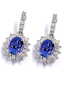 14KT White Gold 9.9ct Tanzanite and Diamond Dangle Earr