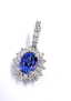 14KT White Gold 9.9ct Tanzanite and Diamond Dangle Earr - 2