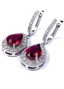 14KT White Gold 8.08ct Ruby and Diamond Drop Earrings A