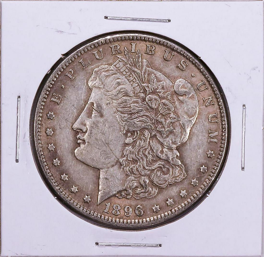 1896 Morgan Silver Dollar Coin: One 1896 Morgan Silver Dollar Coin. Great for any collection!