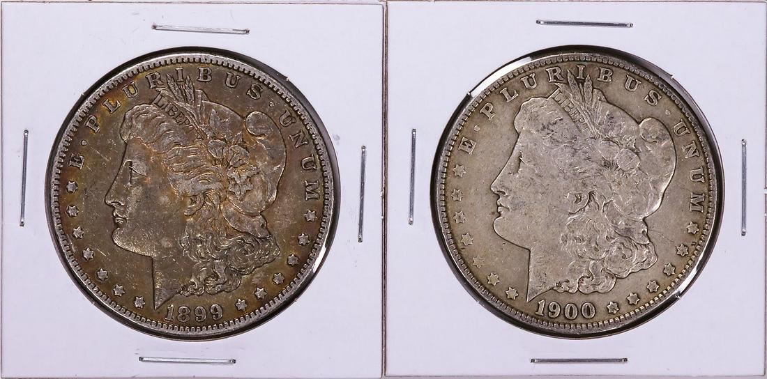 1899-1900 Morgan Silver Dollar Coin Collector's Set: One 1899-1900 Morgan Silver Dollar Coin Collector's Set. Great for any collection!