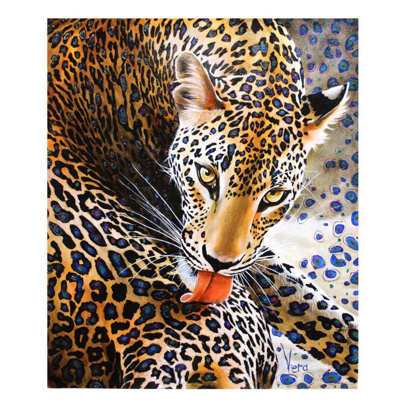 Licking by Goncharenko, Vera: Licking by Goncharenko, Vera. "Licking" is a limited edition giclee on canvas by Vera V. Goncharenko. Numbered and hand signed, this piece is accompanied by a letter of authenticity. Measures approxim
