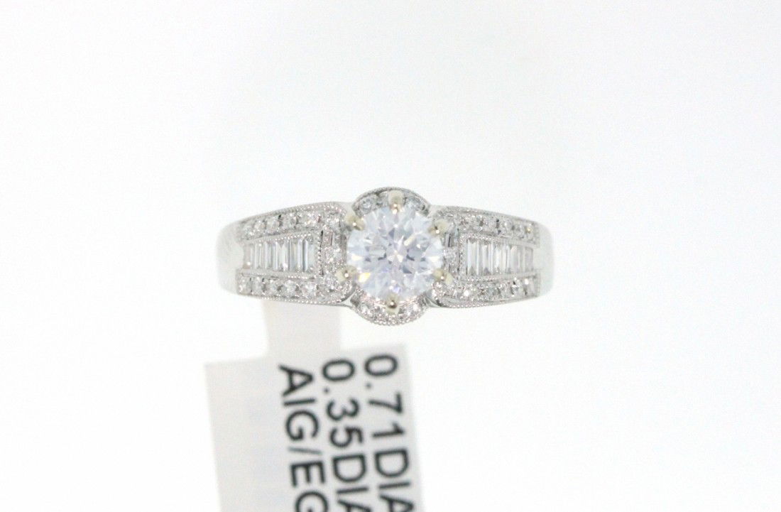 18KT White Gold 1.06ct Diamond Wedding Ring RM461: "18KT White Gold 1.06ct Diamond Wedding Ring RM461. New Condition! BX3661QN. One electronically tested 18KT white gold ladies cast diamond ring. Condition is new, good workmanship. The featured diamon