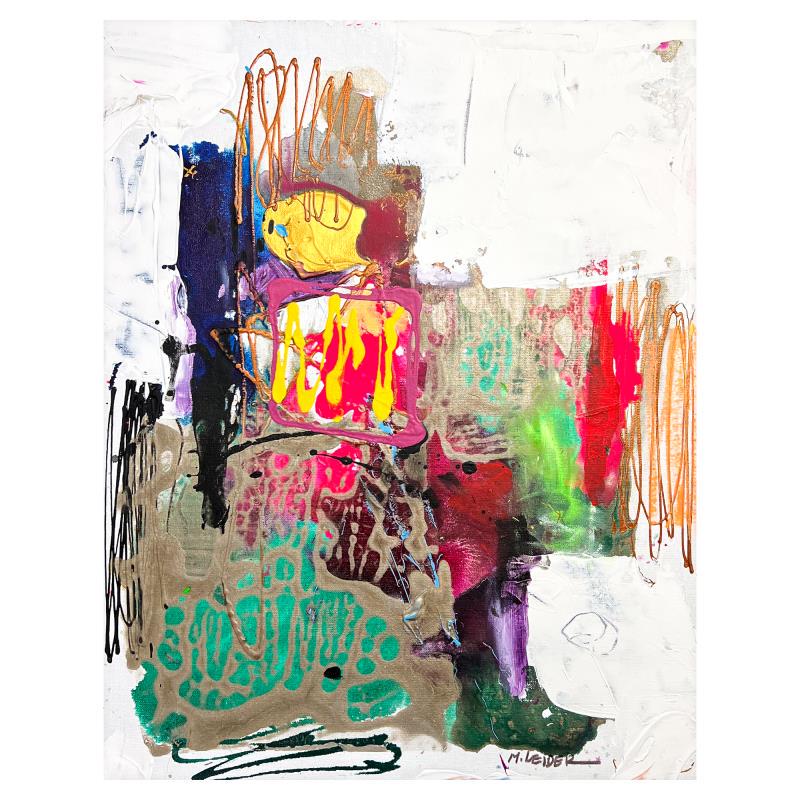 Untitled By Leider Original: Untitled By Leider Original. This is an original painting, acrylic on canvas by Moshe Leider. The piece is hand signed by the artist and includes a letter of authenticity. Measures approximately 19" x