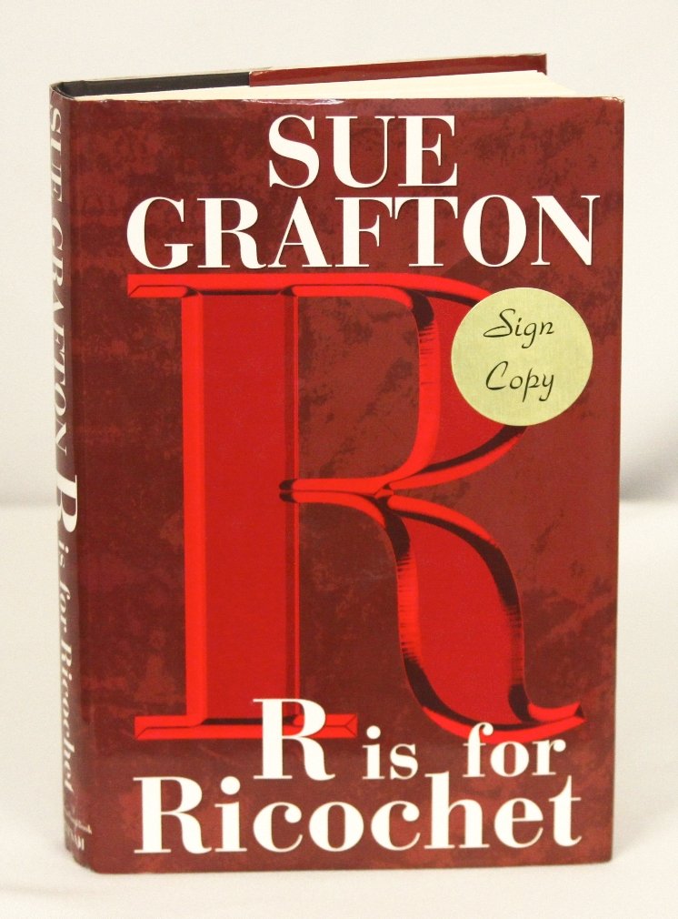 Autographed Copy of "R is for Ricochet" BK38: Autographed Copy of R is for Ricochet" BK38. As-Is Condition! XT62GU. This copy of "R is for Ricochet" is autographed by the author, Sue Grafton. Thank you for viewing this lot. We are always adding n