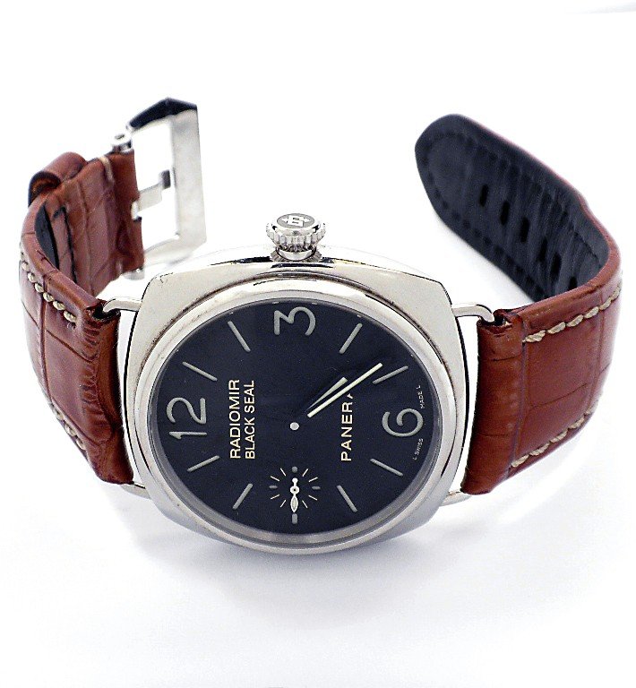 Gents Panerai Radiomir Black Seal Wristwatch A3837: Gents Panerai Radiomir Black Seal Wristwatch A3837. Excellent Condition! ZA1004KL. One gents, custom cast & hand crafted Panerai Radiomir Black Seal wristwatch electronically tested stainless steel, C