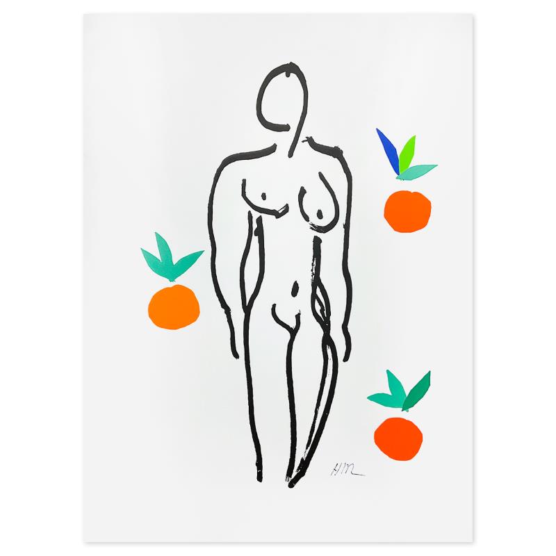 Le Nu aux oranges by Henri Matisse (1869-1954): "Le Nu aux oranges" is a limited edition lithograph by Henri Matisse (1869-1954) bearing the plate signature of the artist. This piece comes from an edition of 200 authorized by the Matisse Estate; th