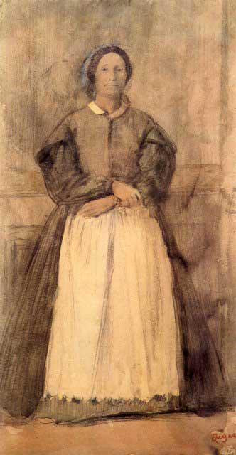 Edgar Degas - Portrait Of Rosa Adelaida Morbilli: Artist: Degas - Title: Portrait Of Rosa Adelaida Morbilli - Medium: Fine Art Reproduction Giclee on Archival Canvas - Image Size: Approximately 20 inches x 10.25 inches - Framed: Unframed on Unstretch