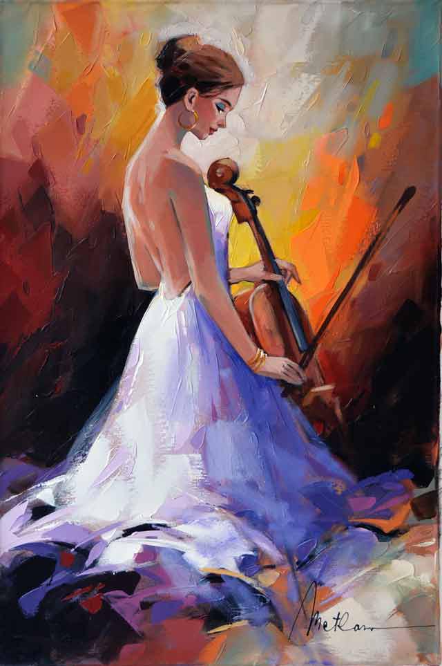 METLAN ** GRACEFUL BEAUTY ** ORIGINAL: METLAN ** GRACEFUL BEAUTY ** ORIGINAL. Artist: Anatoly Metlan (b. 1964) - Title: Graceful Beauty - Medium: Original Acrylic on Canvas - Signature: This one-of-a-kind work is hand-signed by the artist 