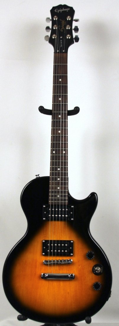 Epiphone Les Paul Special Solidbody Electric Guitar DGU: Epiphone Les Paul Special Solidbody Electric Guitar DGUI114. Great Condition! VN201KJ. The Epiphone Les Paul Special Solidbody Electric Guitar sports a Mahogany Body and Neck, Rosewood Fingerboard, an