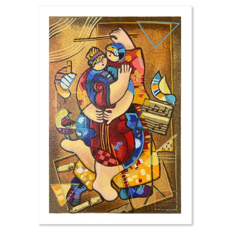 Our Strings Attached by Levi, Dorit: "Our Strings Attached" is a limited edition serigraph on paper by Dorit Levi. The piece comes hand signed by the artist, numbered, and with a letter of authenticity. Measures approximately 12 x 15.5".