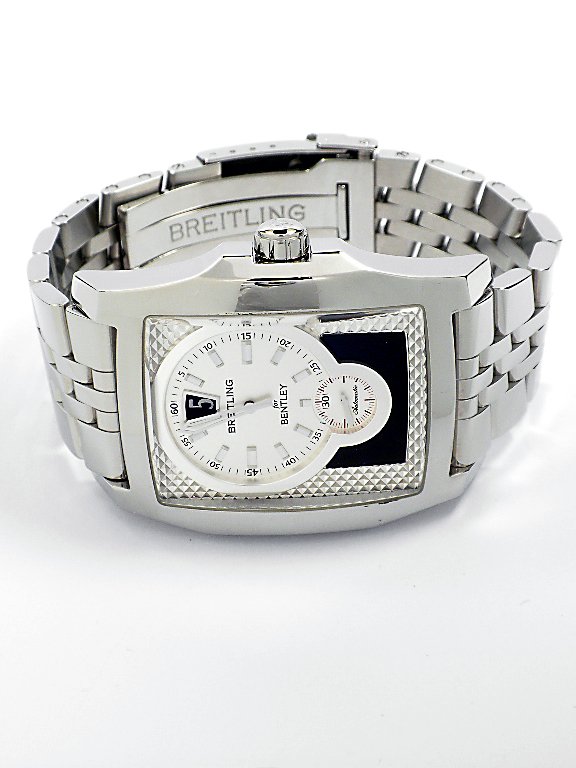 Gents Flying B Breitling for Bentley Wristwatch A3860: "Gents Flying B Breitling for Bentley Wristwatch A3860. Excellent Condition! HK1535RT. One gents, Flying B Breitling for Bentley wristwatch electronically tested stainless steel, Case: 57 x41mm, Water