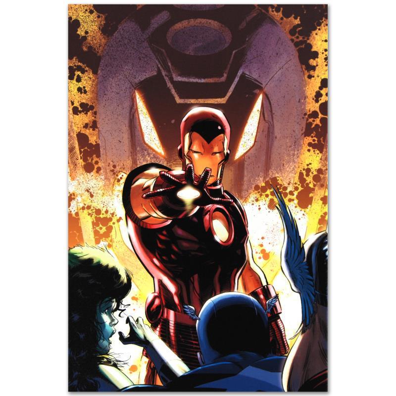 Iron Age #1 by Marvel Comics: A piece of comic book history, this limited edition, from original art by Lee Weeks, depicts the classic character Captain Britain, Iron Man, Thor, Captain America and She Hulk. Starting his comic boo