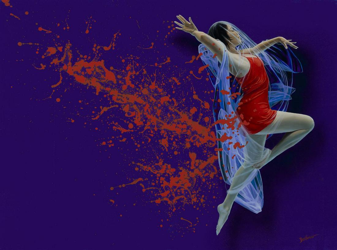 Free Spirit by DELLORCO: DELLORCO has created this beautiful 30x40" s/n giclee on canvas. W/COA