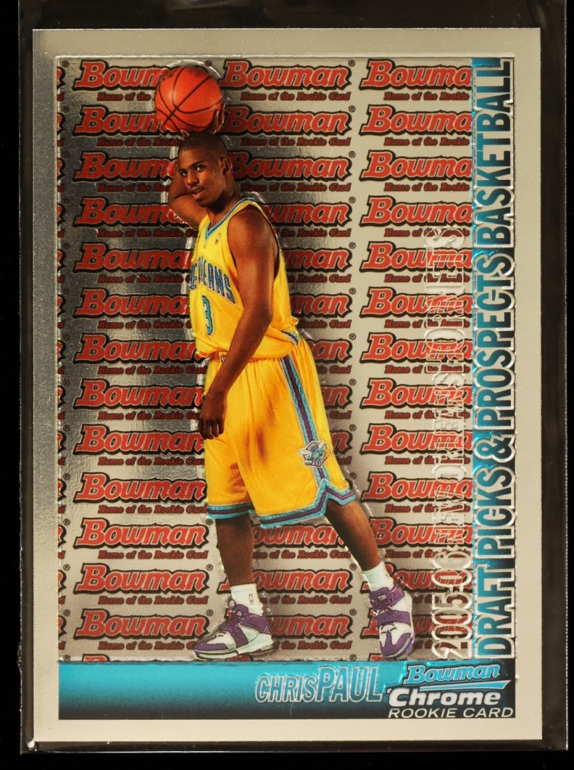 2005 Bowman Chrome Chris Paul Rookie Card C288: 2005 Bowman Chrome Chris Paul Rookie Card C288. As-Is Condition! JV12GK. One 2005 Bowman Chrome Chris Paul Rookie Card #111. Team: New Orleans Hornets. Thank you for viewing this lot. We are always ad