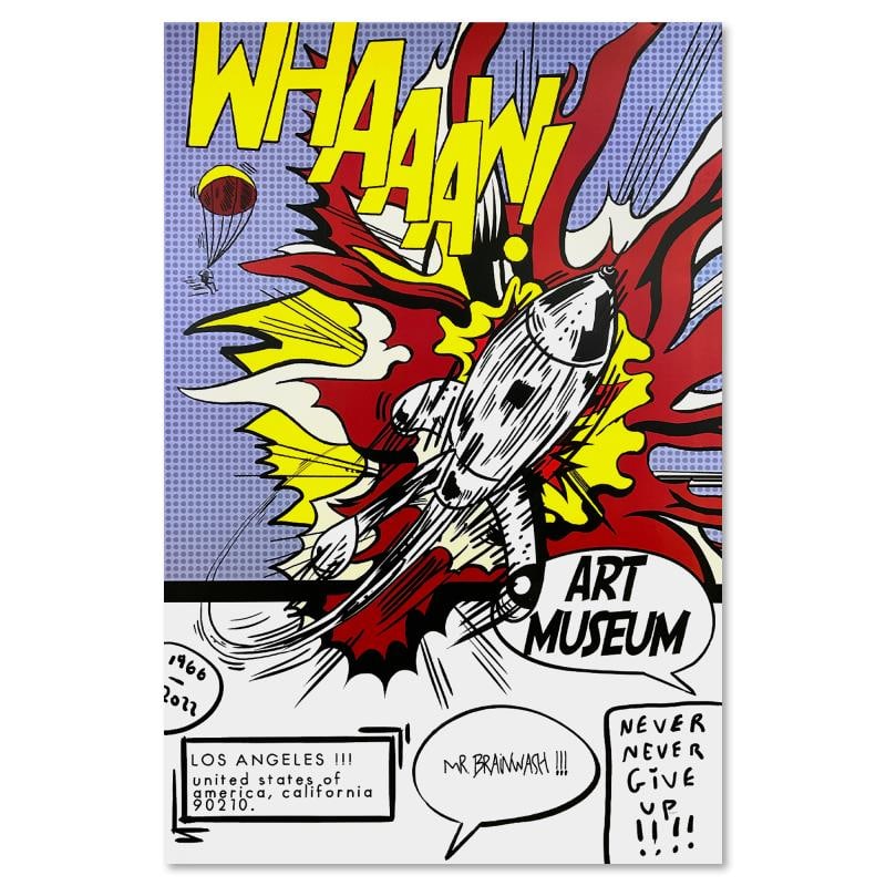 Brainwash Poster by Mr Brainwash: This is a limited edition poster on paper by Mr. Brainwash, Numbered 331/500. Measures approx. 24" x 36" (image).