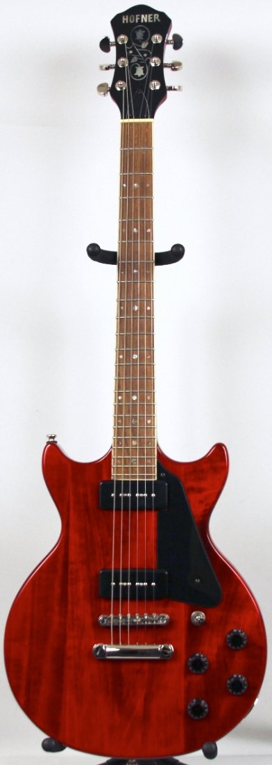 Hofner Les Paul Style Special Double-Cutaway Electric G: Hofner Les Paul Style Special Double-Cutaway Electric Guitar DGUI104. Great Condition! CC161PL. A very nice 2 pickup Hofner Les Paul style special double cutaway guitar reminds me of Leslie West with 