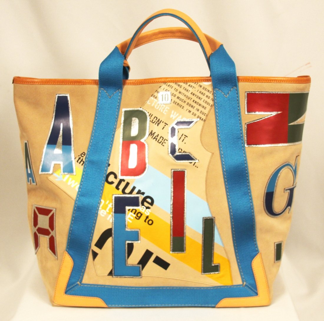 New with Tags Balenciaga "Alphabet" Tote Bag ED1210: New with Tags Balenciaga Alphabet" Tote Bag ED1210. Great Condition! EE234IT. New with tags Balenciaga suede "Alphabet" tote bag. From 2010, largest version. Valued between $1,800-$2,000.00. Thank you