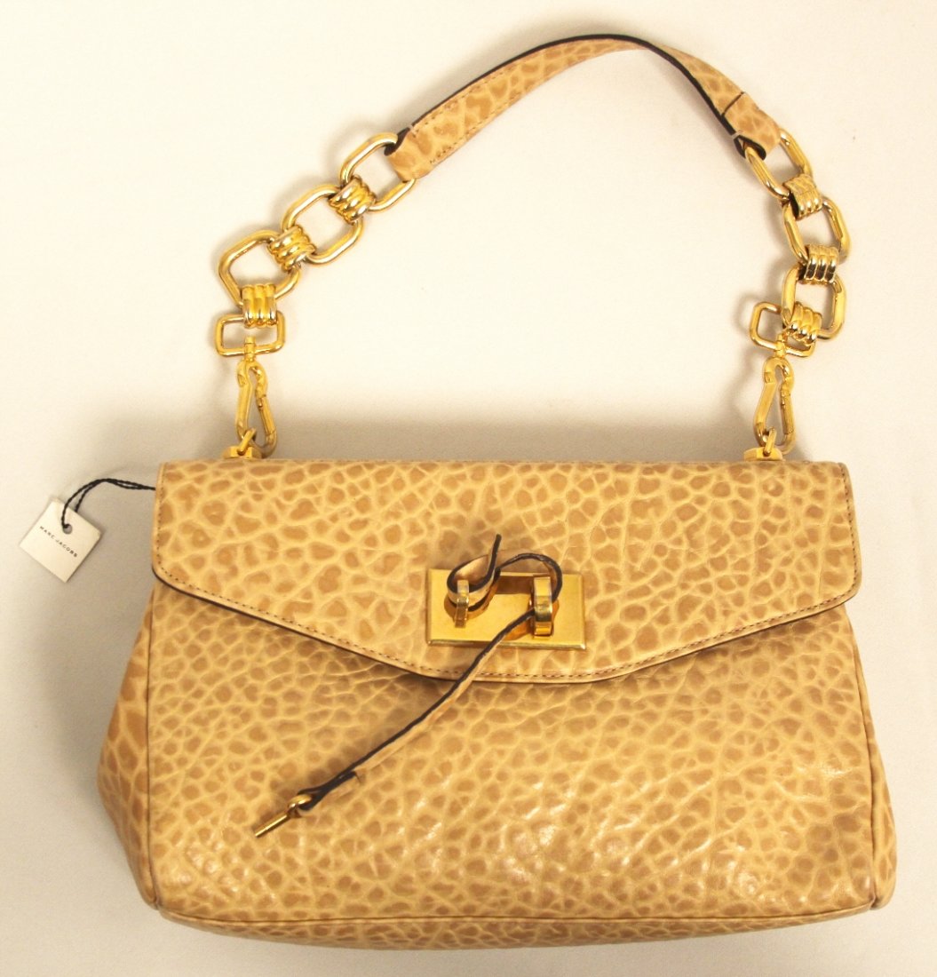 Marc Jacobs $1,300 "Gene" Crocodile" Embossed Leather H: Marc Jacobs $1,300 Gene" Crocodile" Embossed Leather Handbag ED1171. Great Condition! WA104DP. This is a BRAND NEW WITH TAGS $1,300.00 designer MARC JACOBS handbag. It is made of the finest quality cr